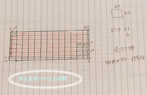タイルカーペットの数